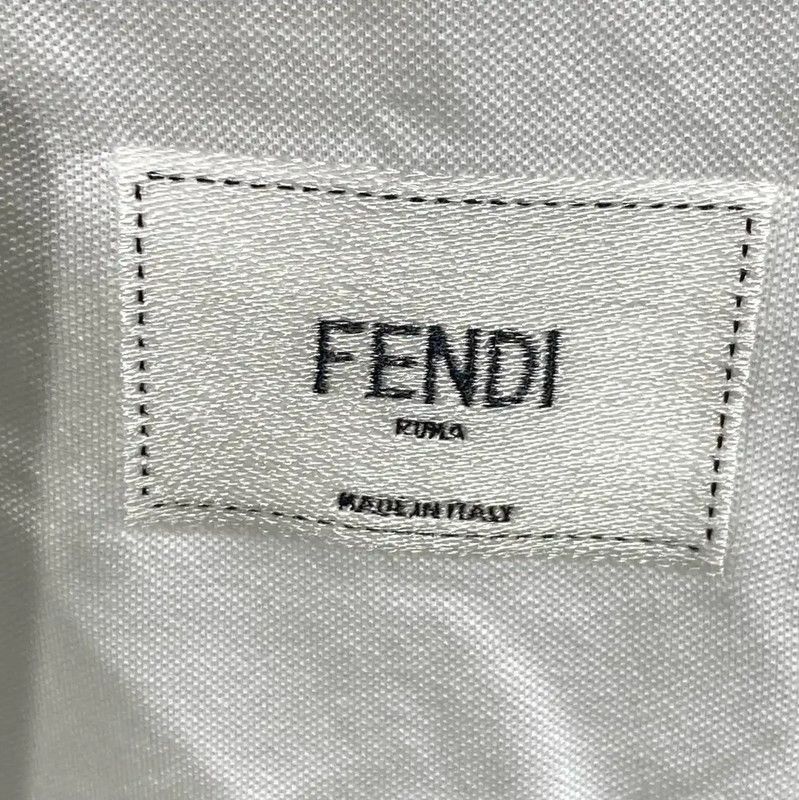 Fendi Fendi Women's White Cotton Polo Shirt 0089 Size M / US 6-8 / IT 42-44 - 5 Thumbnail