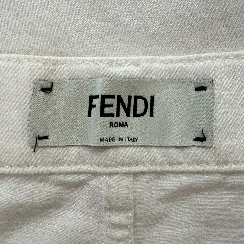 Fendi Fendi Women's White Shorts Size S 0089 Size 23" - 8 Thumbnail