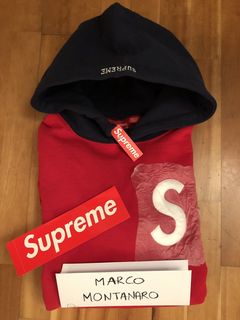 Supreme S Logo Colorblocked Hoodie | Grailed