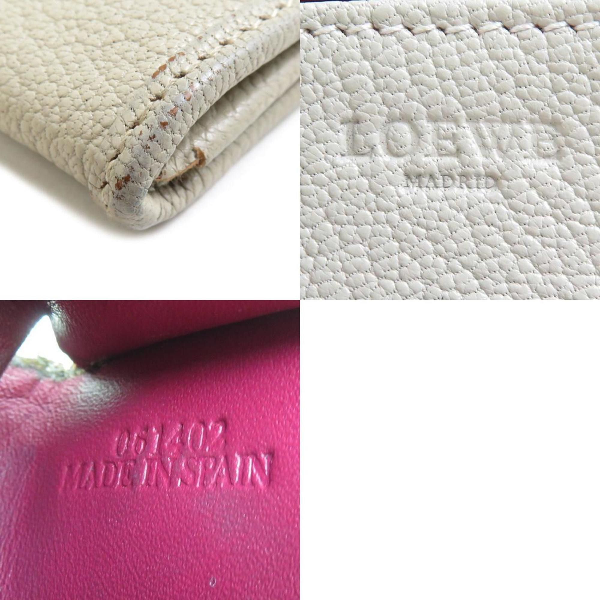 Loewe LOEWE wallet/coin case, light beige leather, for men and women, 56340a Size ONE SIZE - 5 Thumbnail