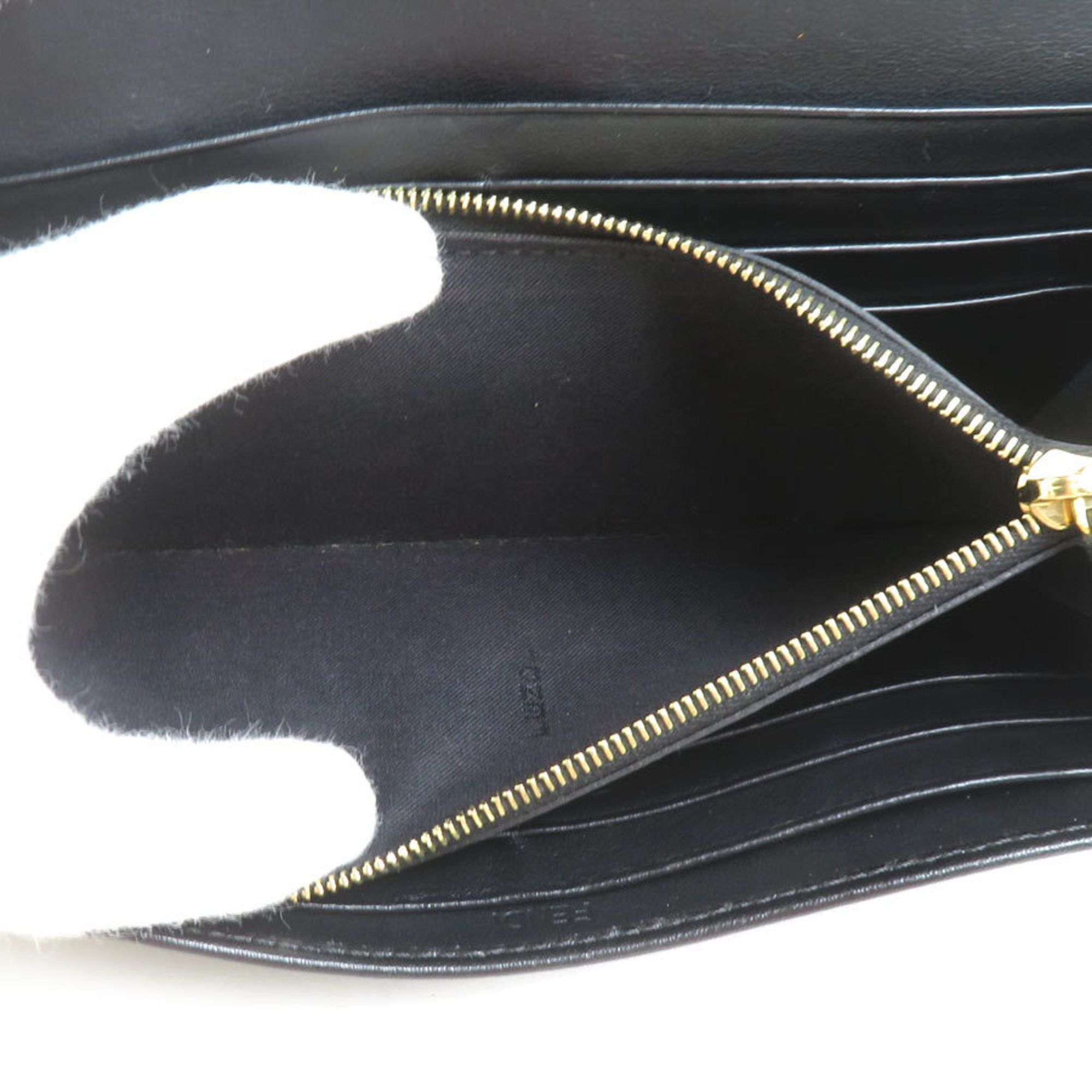 Fendi FENDI F Is Leather Long Wallet, Black, Women's, 8M0251-A0KK, r10771a Size ONE SIZE - 4 Thumbnail