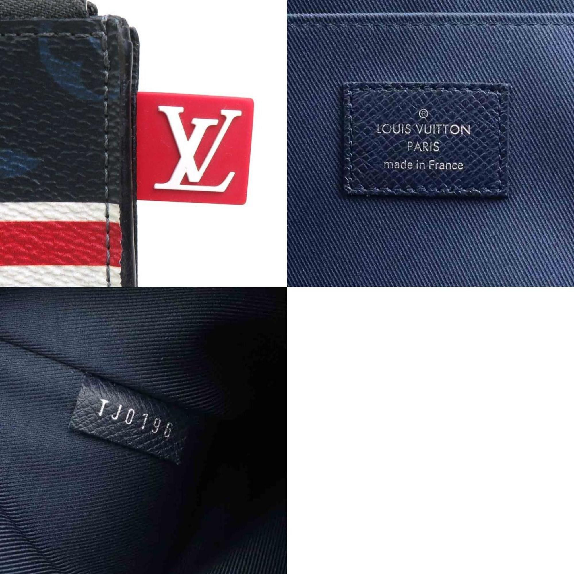 Louis Vuitton Louis Vuitton Monogram Cobalt Pochette Jour GM clutch bag in Navy, men's, M61679 (h31513a) Size ONE SIZE - 5 Thumbnail