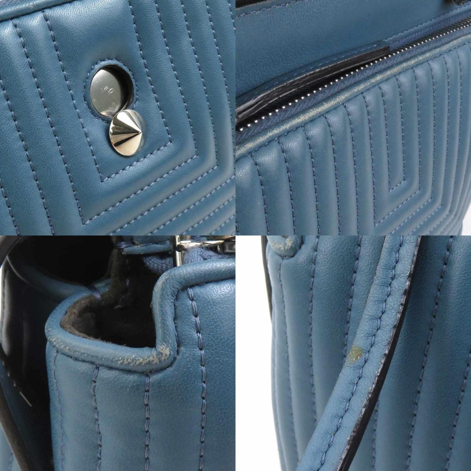 Fendi Fendi Dotcom Shoulder Bag, Blue Leather, Women's, 8BN299-18F, 56333a Size ONE SIZE - 4 Thumbnail