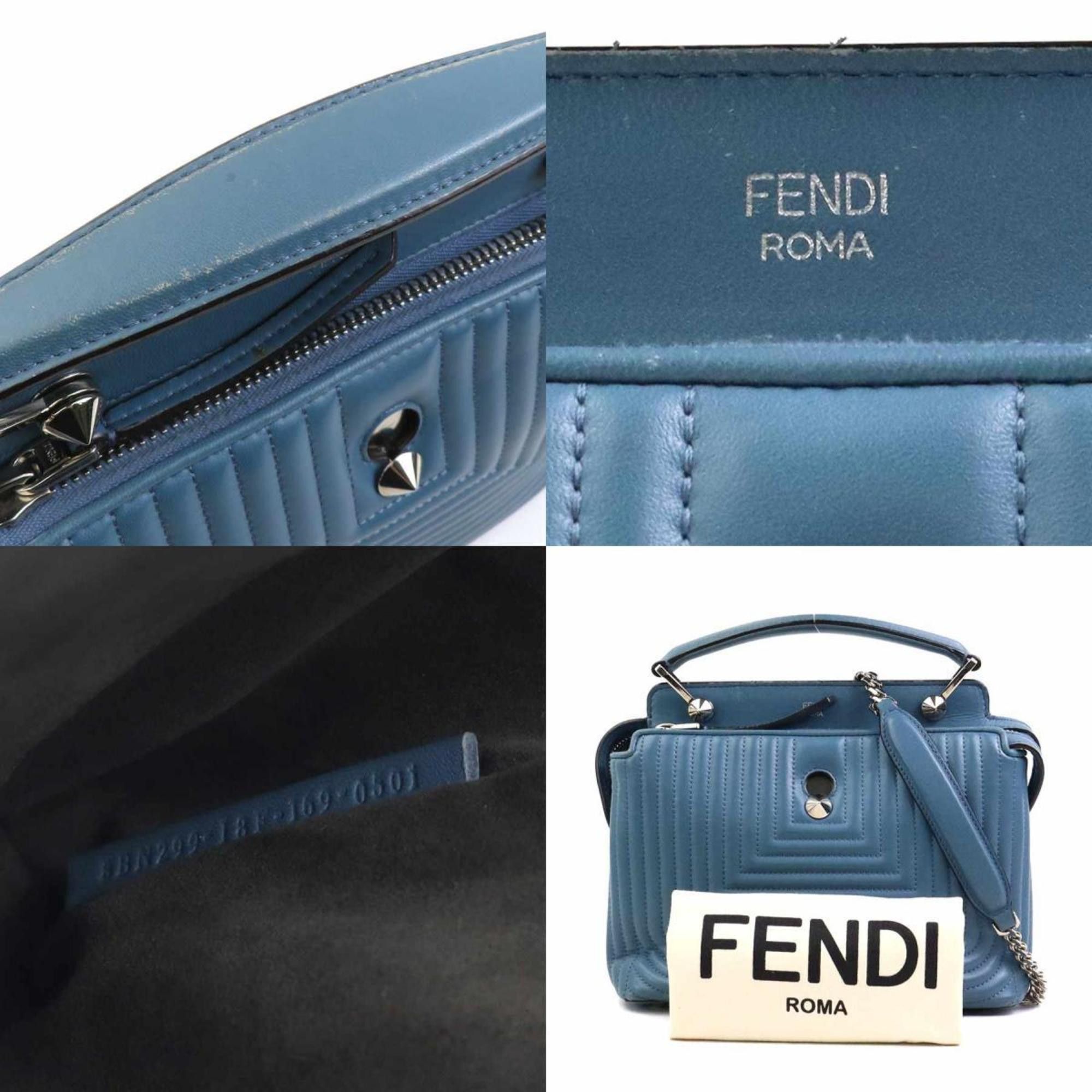 Fendi Fendi Dotcom Shoulder Bag, Blue Leather, Women's, 8BN299-18F, 56333a Size ONE SIZE - 5 Thumbnail