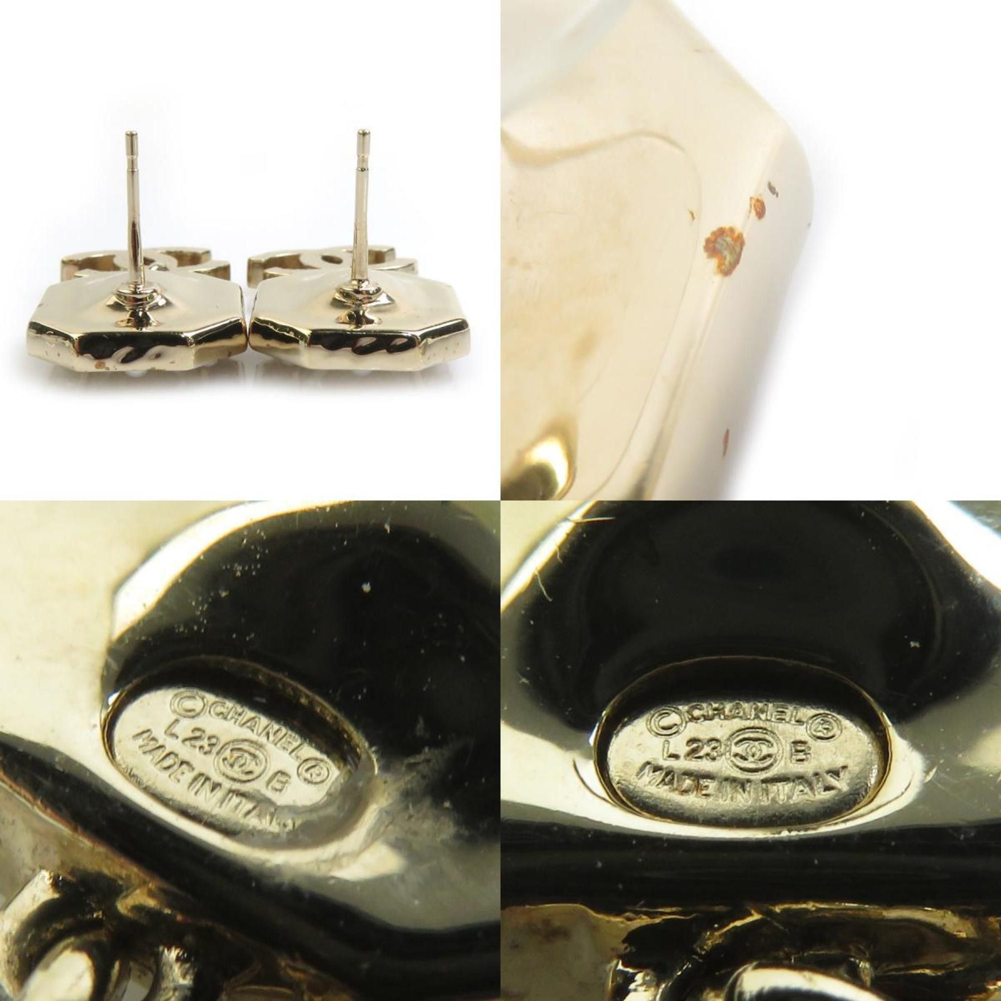 Chanel CHANEL Coco Mark Metal Rhinestone Earrings in Gold and Silver for Women e60885i Size ONE SIZE - 5 Thumbnail