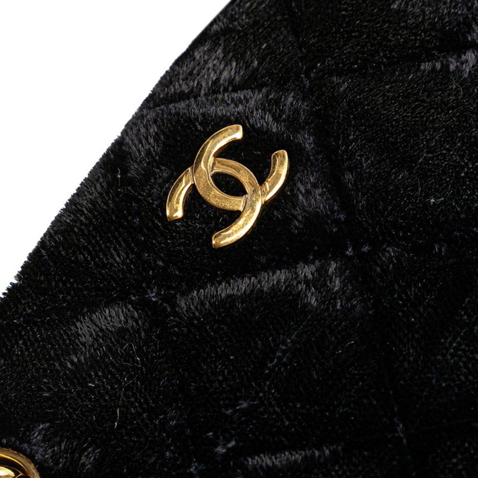 Chanel CHANEL Matelasse Coco Mark Chain Tote Bag Navy Suede Women's Size ONE SIZE - 7 Thumbnail