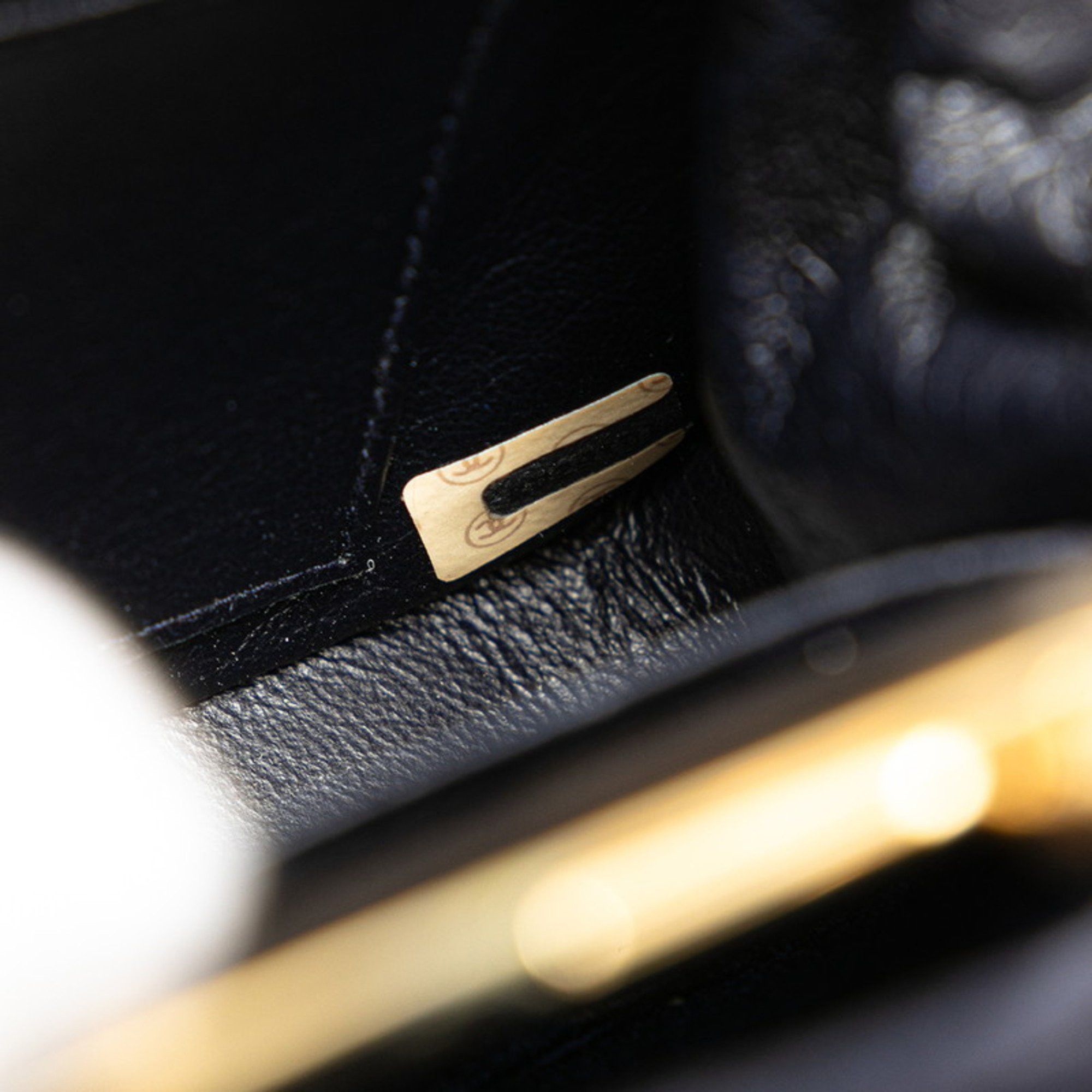 Chanel CHANEL Matelasse Coco Mark Chain Tote Bag Navy Suede Women's Size ONE SIZE - 12 Thumbnail