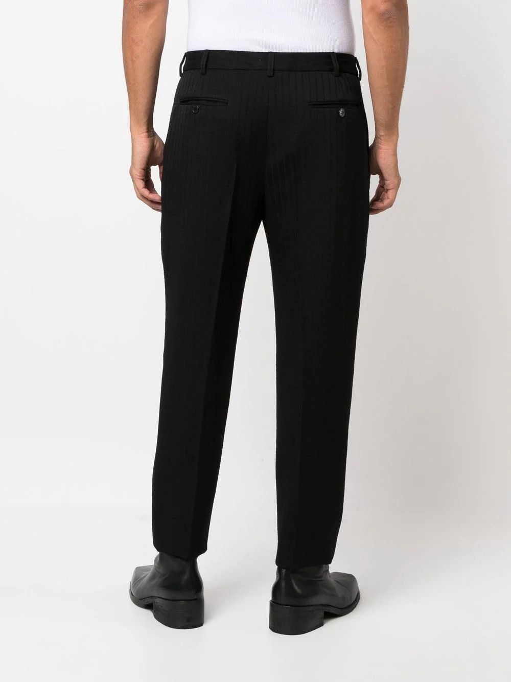 Saint Laurent Paris carrot-fit pants in pinstripe wool Size US 36 / EU 52 - 4 Thumbnail