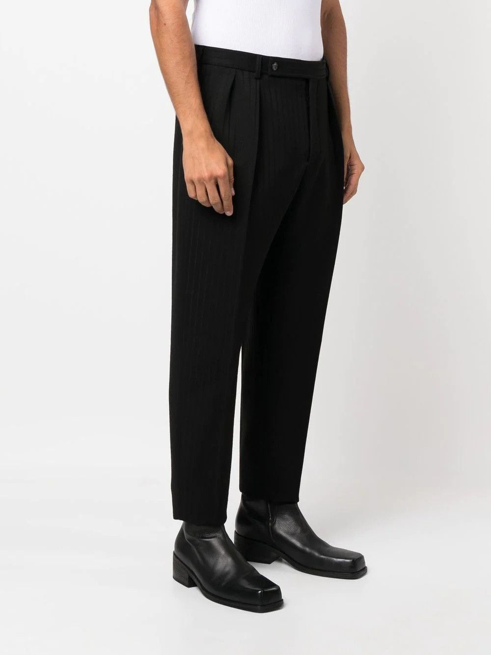 Saint Laurent Paris carrot-fit pants in pinstripe wool Size US 38 / EU 54 - 3 Thumbnail