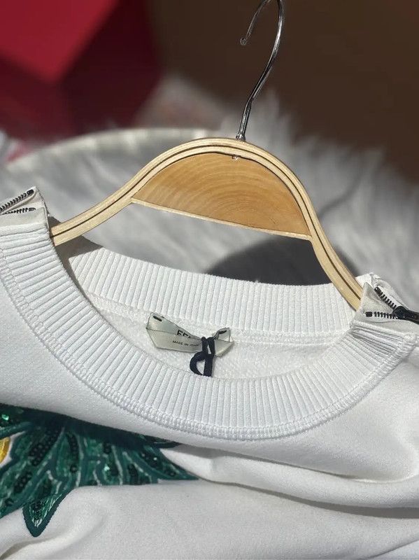 Fendi Fendi Spring Fall White Cotton Women's Sweatshirt 0089 Size M / US 6-8 / IT 42-44 - 4 Thumbnail