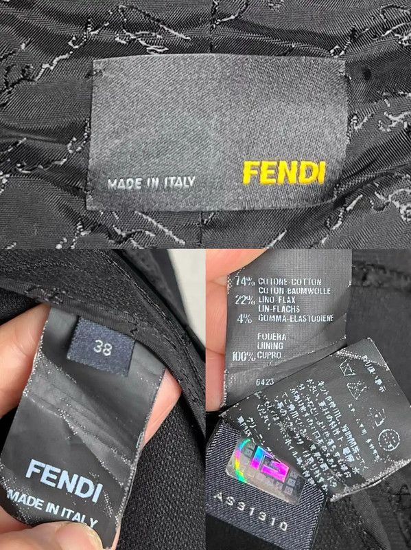 Fendi Fendi Black Cotton Blend Women's Cardigan 0089 Size ONE SIZE - 2 Thumbnail