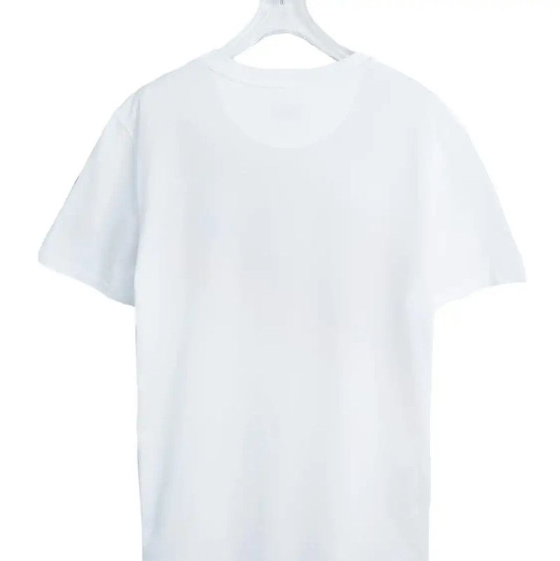 Fendi Fendi White Cotton T-Shirt with Colorful Stripe 0089 Size L / US 10 / IT 46 - 2 Thumbnail