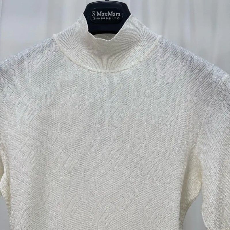 Fendi Summer White Cotton Knit Short Sleeve Top 0089