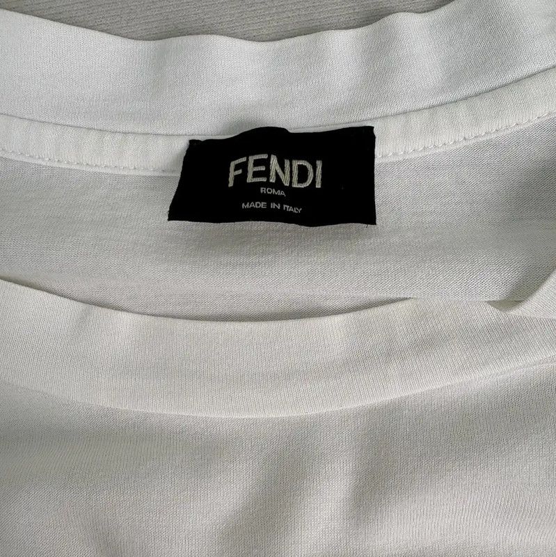 Fendi Fendi White Cotton Women's T-Shirt with Logo 0089 Size S / US 4 / IT 40 - 3 Thumbnail