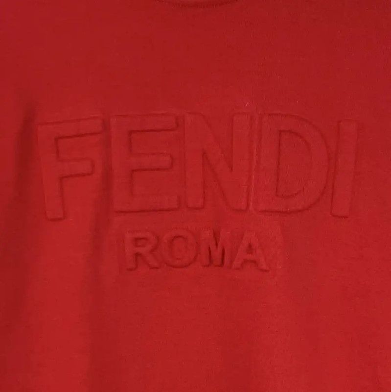 Fendi Fendi Red Cotton Women's Sweatshirt Size S 0089 Size S / US 4 / IT 40 - 3 Thumbnail