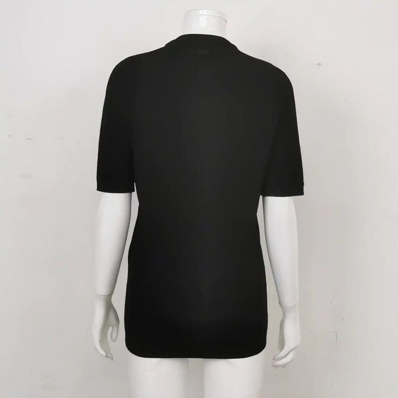 Fendi Fendi Black Logo Embroidered Knit Top Size S 0089 Size S / US 4 / IT 40 - 2 Thumbnail