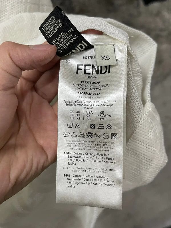 Fendi Fendi White Short Sleeve T-Shirt for Women 0089 Size XS / US 0-2 / IT 36-38 - 6 Thumbnail