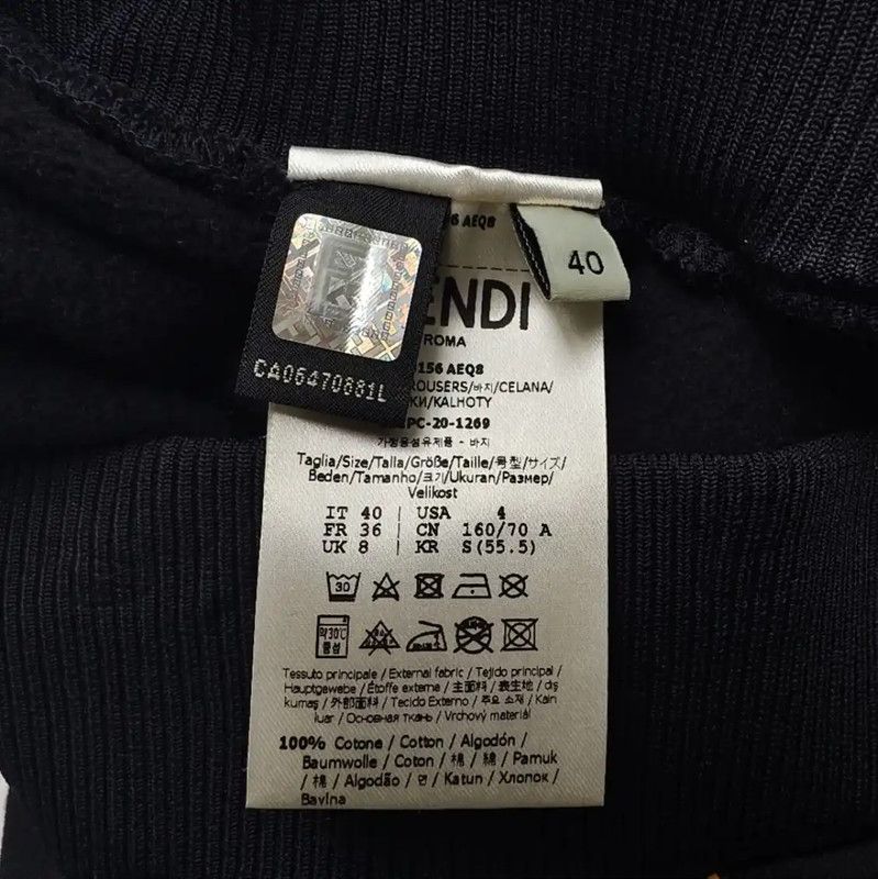 Fendi Fendi Black Cotton Women's Casual Pants 0089 Size 28" / US 6 / IT 42 - 4 Thumbnail