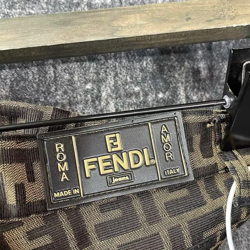 Fendi Fendi XS Brown Cotton Casual Pants 0089 Size 23" - 5 Thumbnail