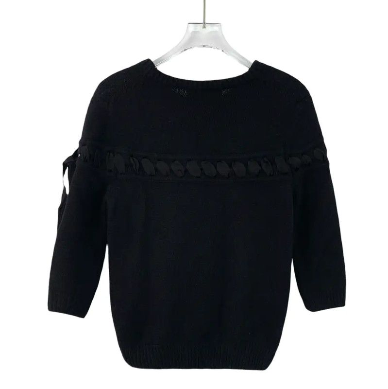 Fendi Fendi Black Knit Sweater for Women 0089 Size S / US 4 / IT 40 - 2 Thumbnail