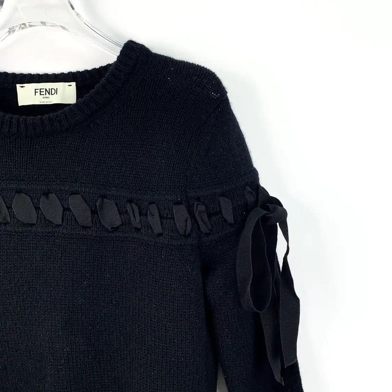 Fendi Fendi Black Knit Sweater for Women 0089 Size S / US 4 / IT 40 - 3 Thumbnail