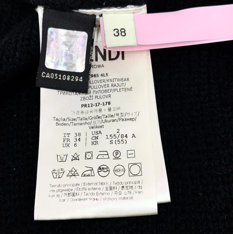 Fendi Fendi Black Knit Sweater for Women 0089 Size S / US 4 / IT 40 - 6 Thumbnail