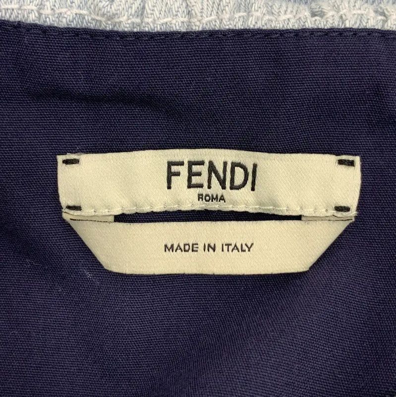 Fendi Fendi Light Blue Cotton Women's Dress 0089 Size ONE SIZE - 4 Thumbnail