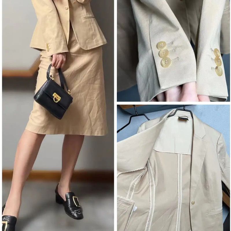 Fendi Fendi Khaki Cotton Women's Jacket 0089 Size ONE SIZE - 5 Thumbnail