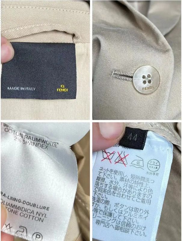 Fendi Fendi Khaki Cotton Women's Jacket 0089 Size ONE SIZE - 6 Thumbnail