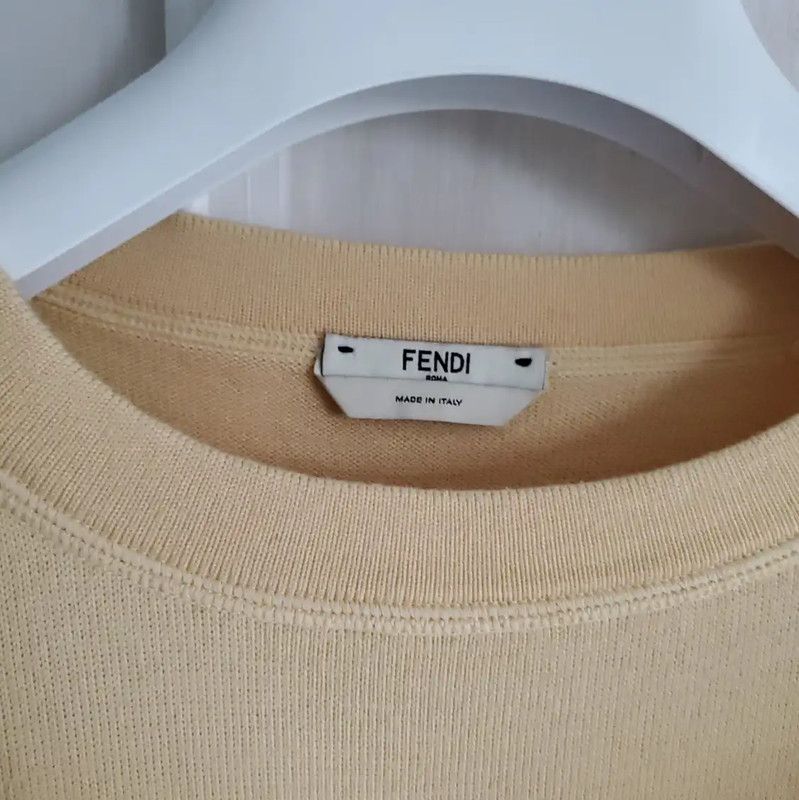 Fendi Fendi Yellow Wool Long Sleeve Knitted Sweater 0089 Size S / US 4 / IT 40 - 4 Thumbnail