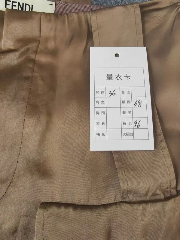 Fendi Fendi Light Brown Casual Pants for Women 0089 Size 23" - 5 Thumbnail