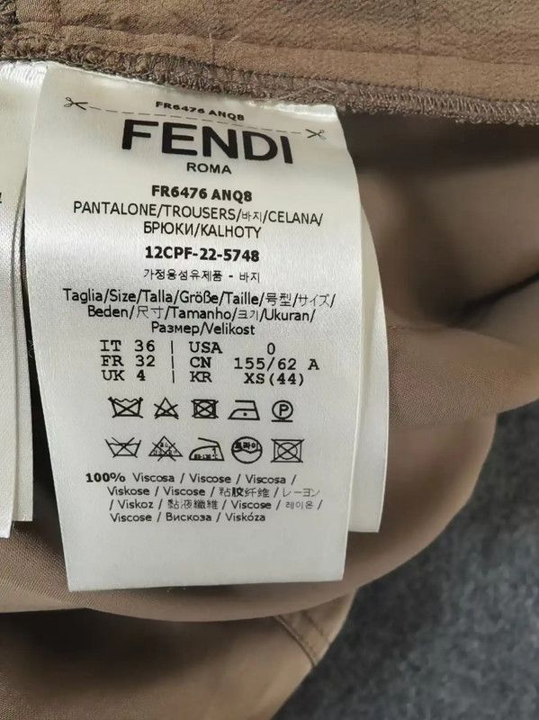 Fendi Fendi Light Brown Casual Pants for Women 0089 Size 23" - 4 Thumbnail