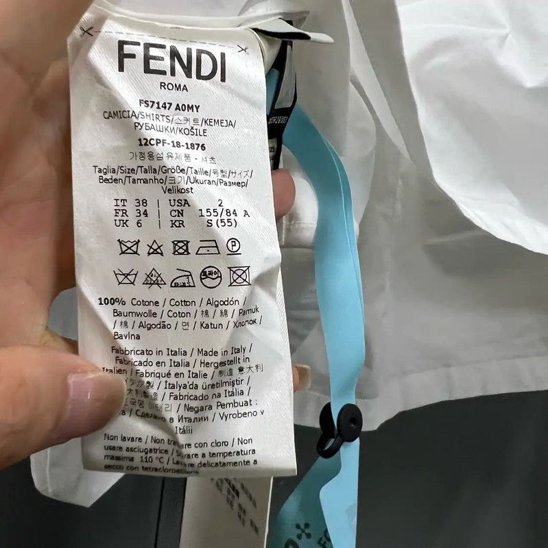 Fendi Fendi Spring Autumn White Cotton Women's Jacket 0089 Size S / US 4 / IT 40 - 3 Thumbnail