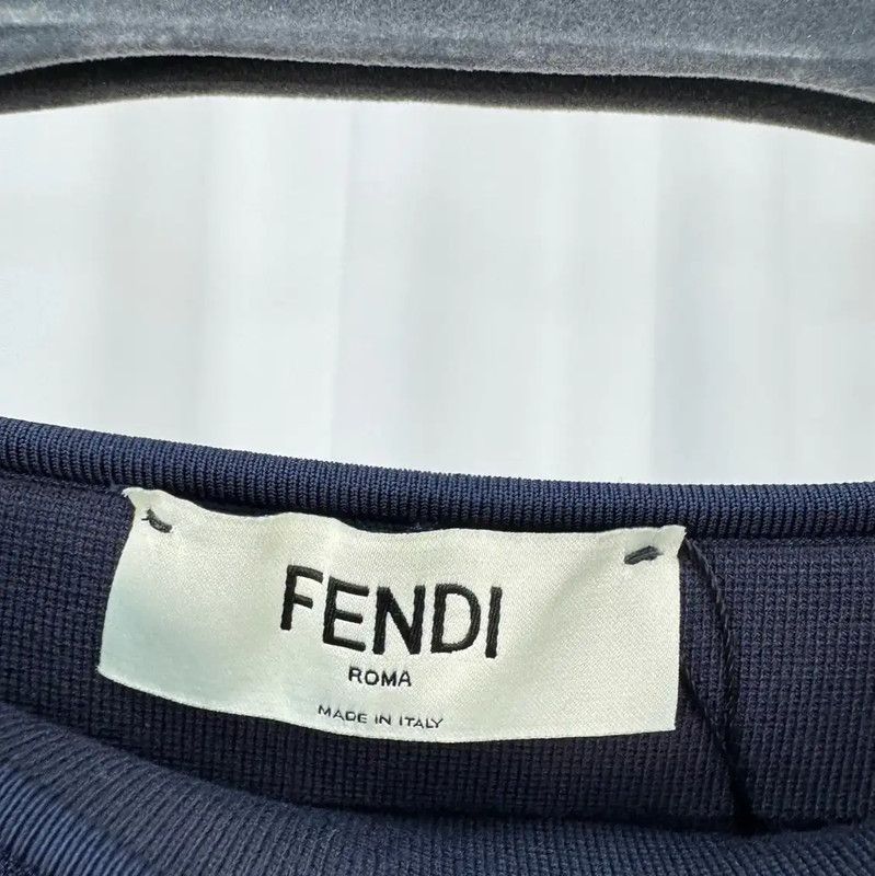 Fendi Fendi Summer Midi Skirt in Navy Blue 0089 Size 23" - 3 Thumbnail
