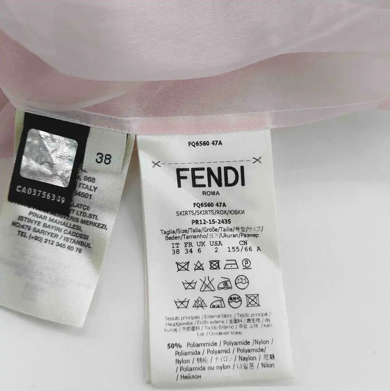 Fendi Fendi Pink Polyester Women's Half Skirt 0089 Size 23" - 4 Thumbnail