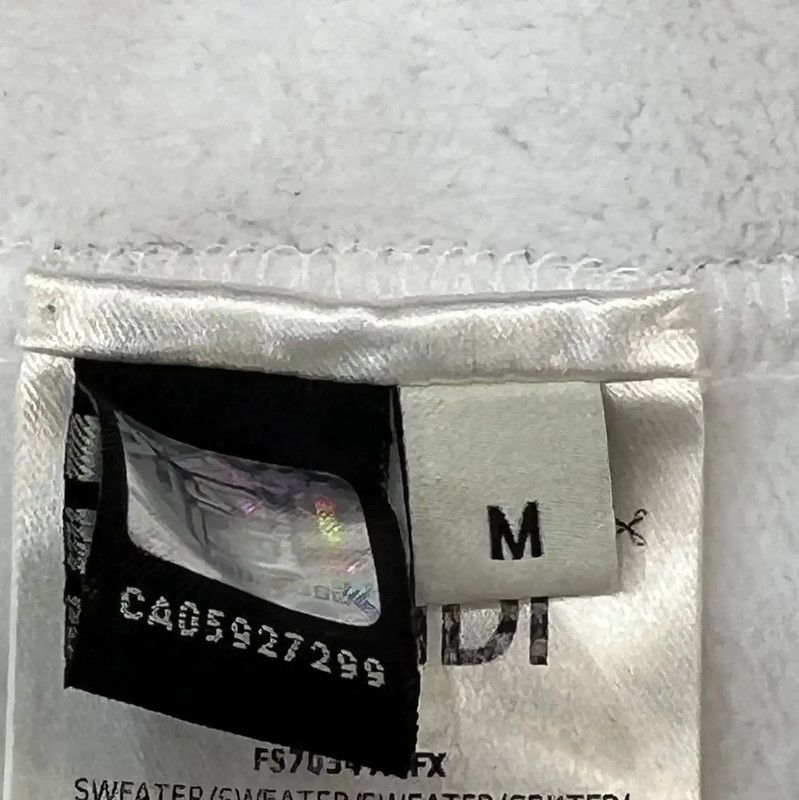 Fendi Fendi Spring Autumn White Cotton Sweatshirt 0089 Size M / US 6-8 / IT 42-44 - 4 Thumbnail