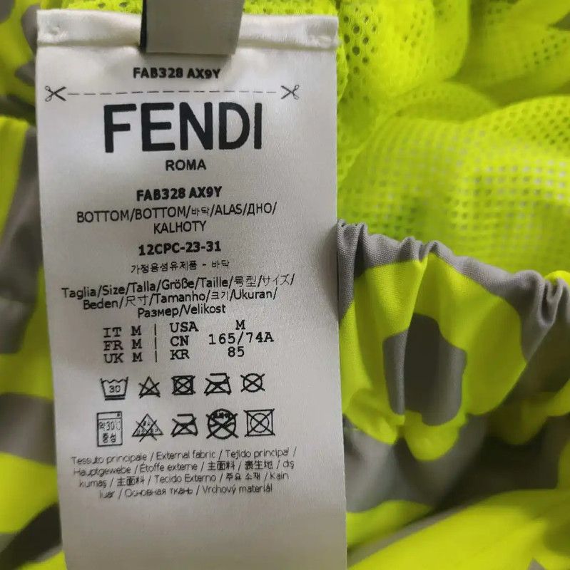 Fendi Fendi Neon Green Printed Casual Pants 0089 Size 25" / US 0 / IT 36 - 4 Thumbnail