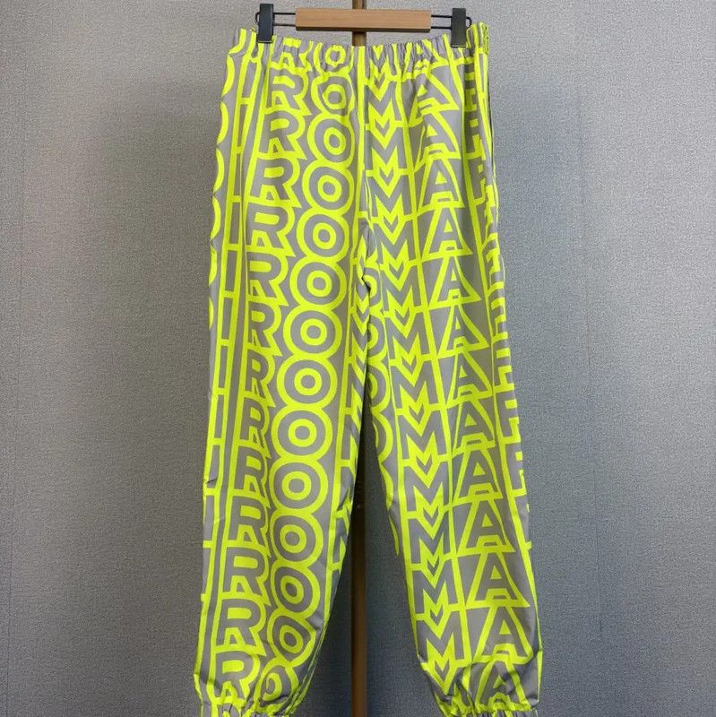 Fendi Fendi XS Neon Green Printed Casual Pants 0089 Size 22" - 2 Thumbnail
