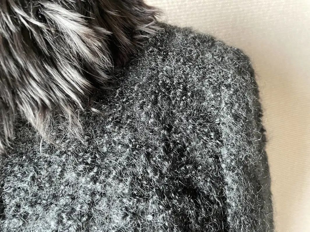 Fendi Fendi Black Wool Coat with Faux Fur Collar 0089 Size M / US 6-8 / IT 42-44 - 6 Thumbnail