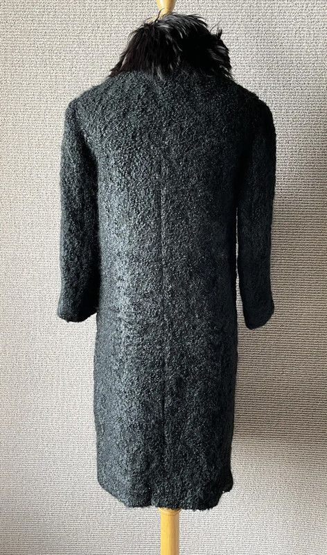 Fendi Fendi Black Wool Coat with Faux Fur Collar 0089 Size M / US 6-8 / IT 42-44 - 5 Thumbnail