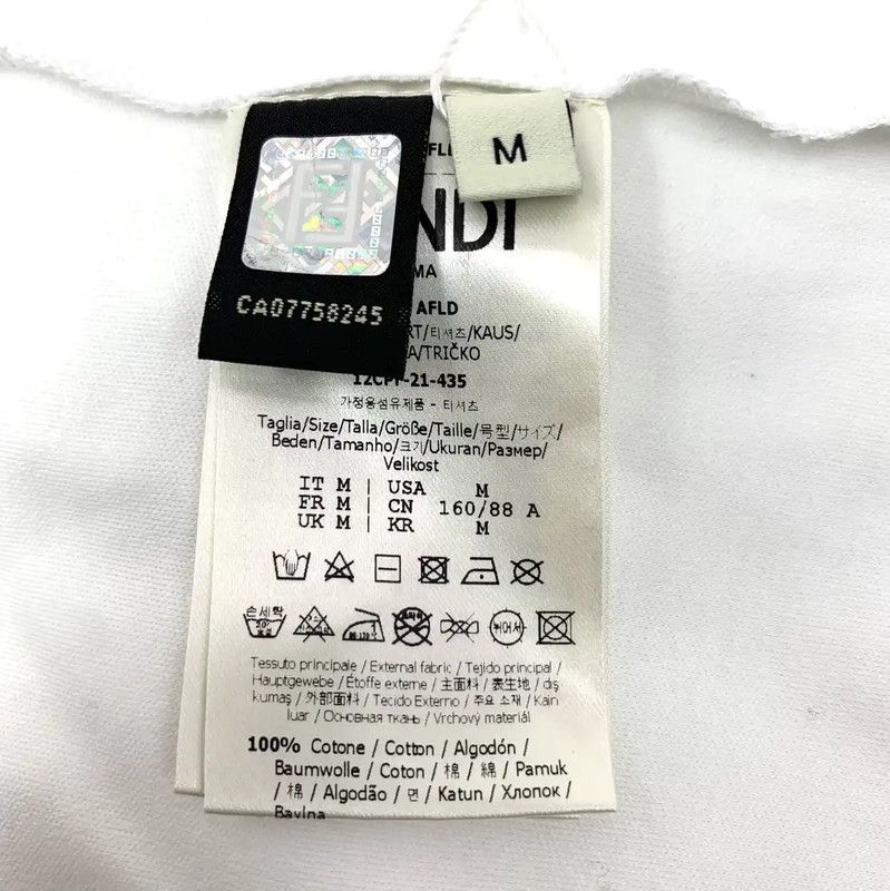 Fendi Fendi White Cotton Ladies T-Shirt, Size M 0089 Size M / US 6-8 / IT 42-44 - 5 Thumbnail