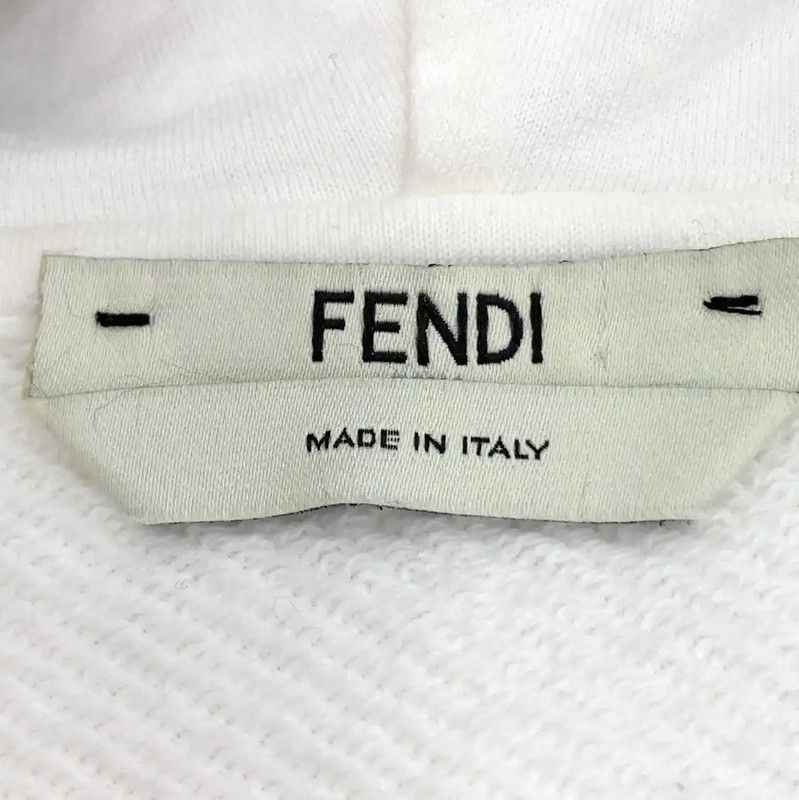 Fendi Fendi White Women's Hoodie with Logo 0089 Size M / US 6-8 / IT 42-44 - 4 Thumbnail
