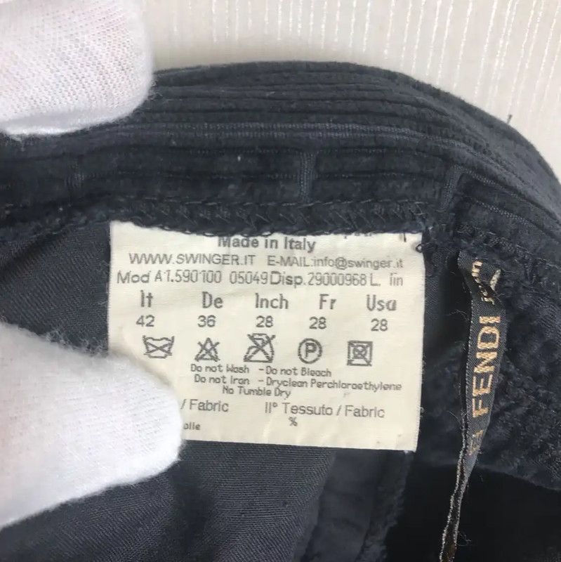 Fendi Fendi Black Wool Women's Casual Pants 0089 Size 23" - 4 Thumbnail