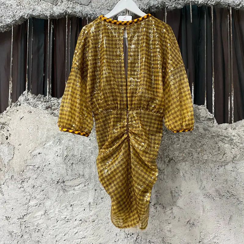 Fendi Fendi Summer Yellow Short Sleeve Dress 0089 Size ONE SIZE - 2 Thumbnail