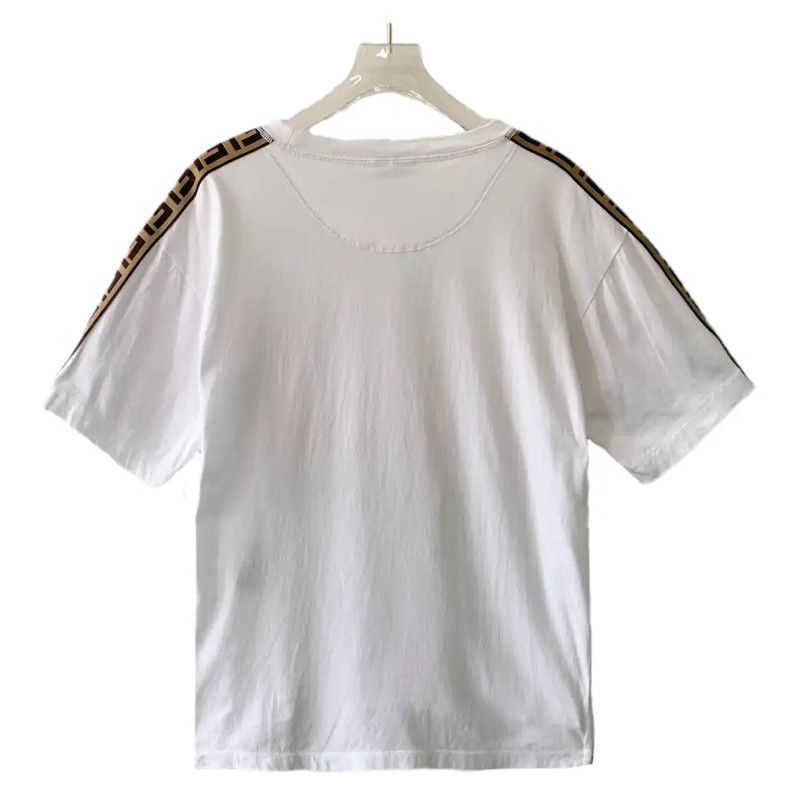 Fendi Fendi Women's Cotton T-shirt in White 0089 Size S / US 4 / IT 40 - 2 Thumbnail