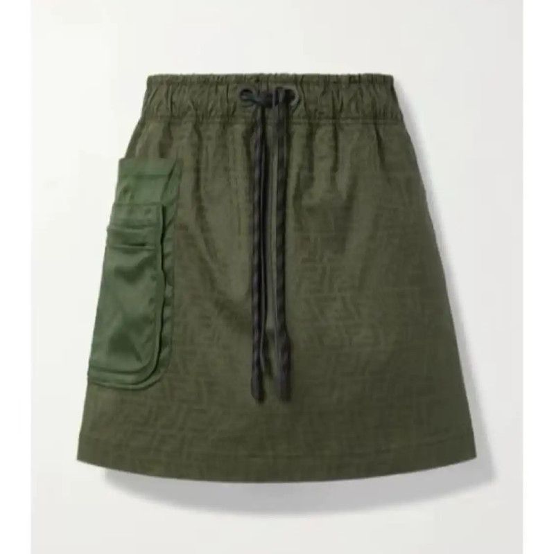 Fendi Fendi Green Spring Autumn Mini Skirt 0089 Size 23" - 5 Thumbnail
