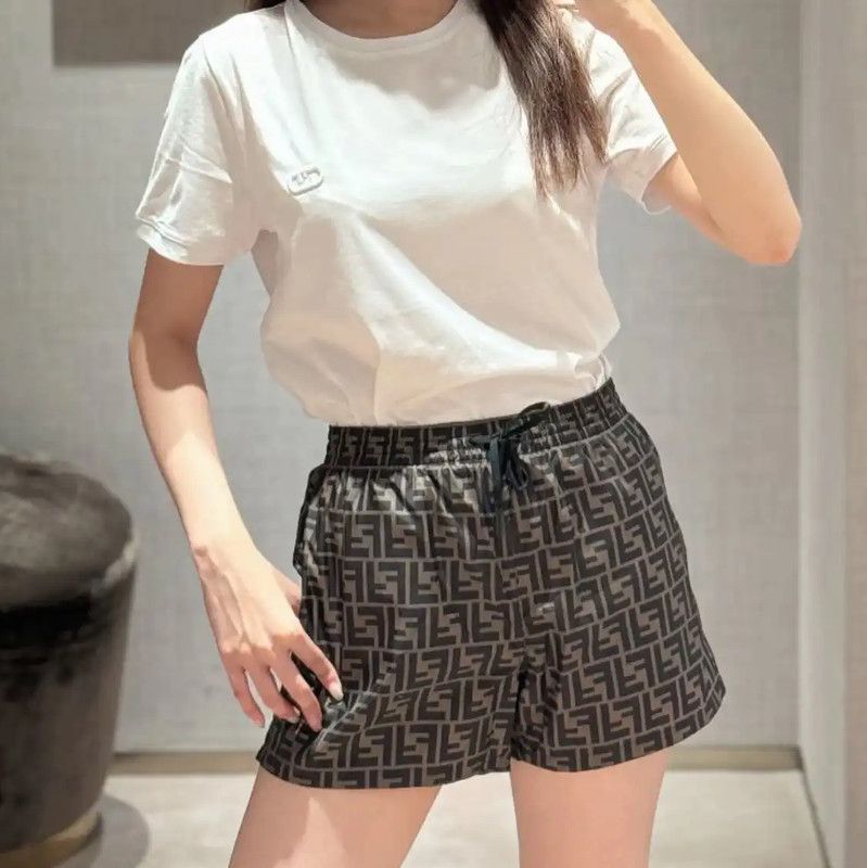 Fendi Fendi Khaki Cotton Women's Shorts 0089 Size 29" - 5 Thumbnail