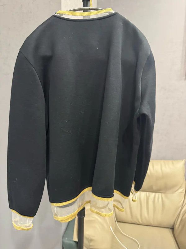 Fendi Fendi Black Cotton Women's Sweatshirt with Unique Design 0089 Size L / US 10 / IT 46 - 2 Thumbnail