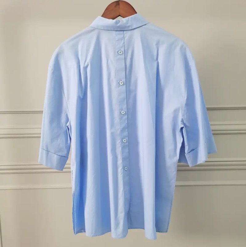 Fendi Fendi Summer Blue Cotton Short Sleeve Shirt 0089 Size S / US 4 / IT 40 - 2 Thumbnail