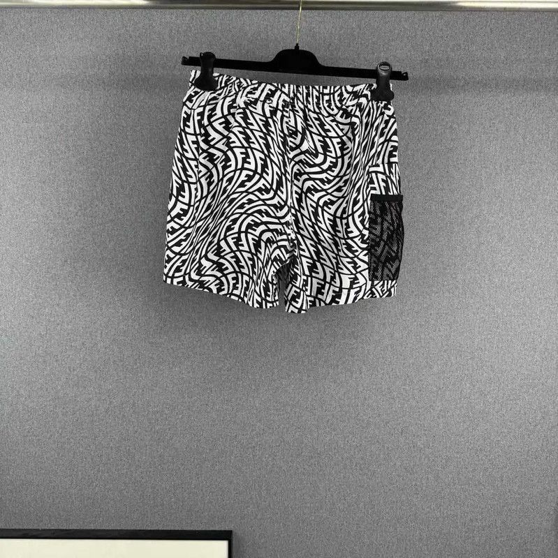Fendi Fendi Women's Black Printed Shorts 0089 Size 23" - 2 Thumbnail